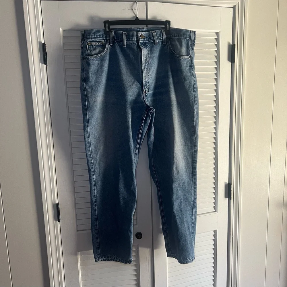 Vintage Carhartt Traditional Fit Jeans Men’s Blue Denim 44 x 32 B18 DST Workwear